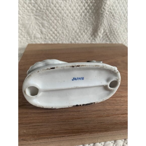 Vintage Black and White Greyhound Dog Bone China Figure Japan - Picture 4 of 10